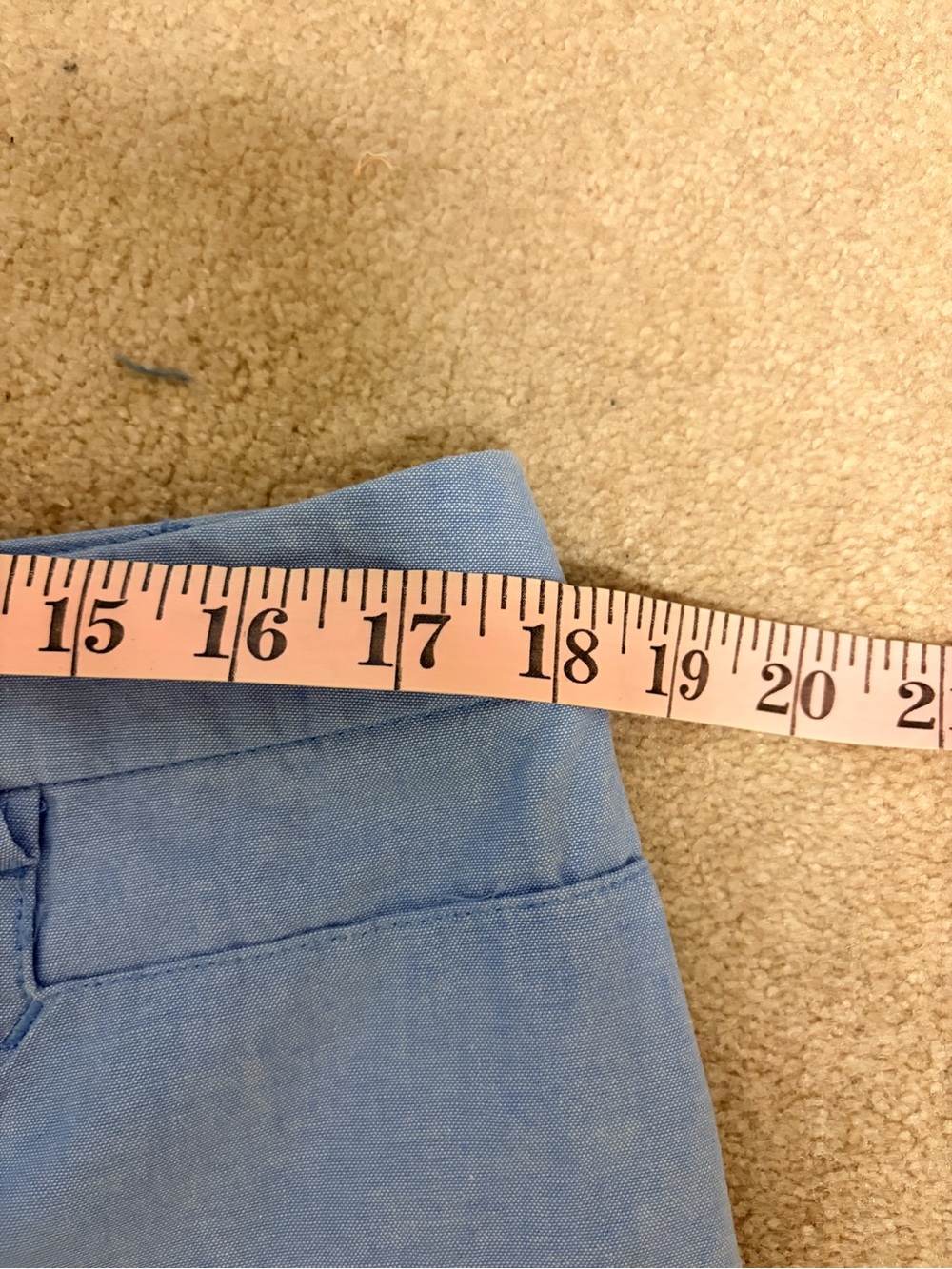 Talbots Light Blue Cotton Ankle Crop Pants Women’s Size 14 25” Inseam - Picture 8 of 9